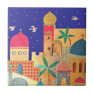 Carreau Art coloré de ville de Jérusalem