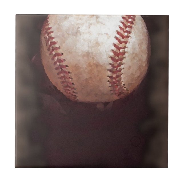 Carreau Art De Baseball Sepia Style vintage (Devant)