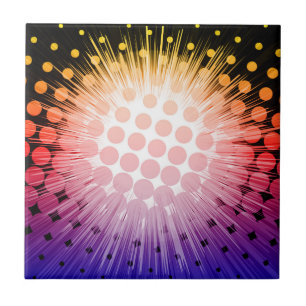 Carreau Art de bruit lumineux de superhéros