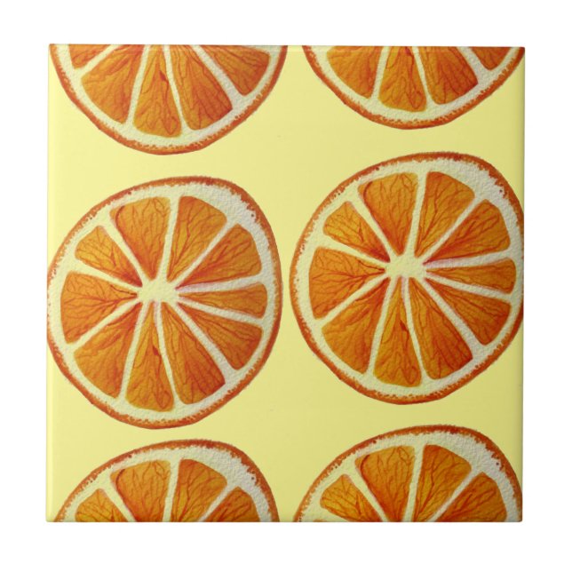 Carreau Art de bruit orange juteux de motif d'art (Devant)