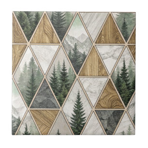 Carreau Art de carrelage géométrique de montagne et de for