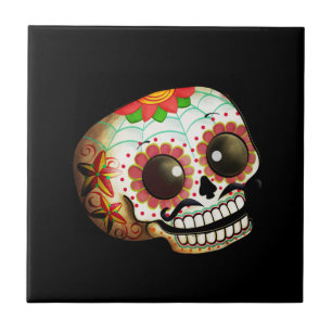Carreau Art de crâne de Dia de Los Muertos Sugar