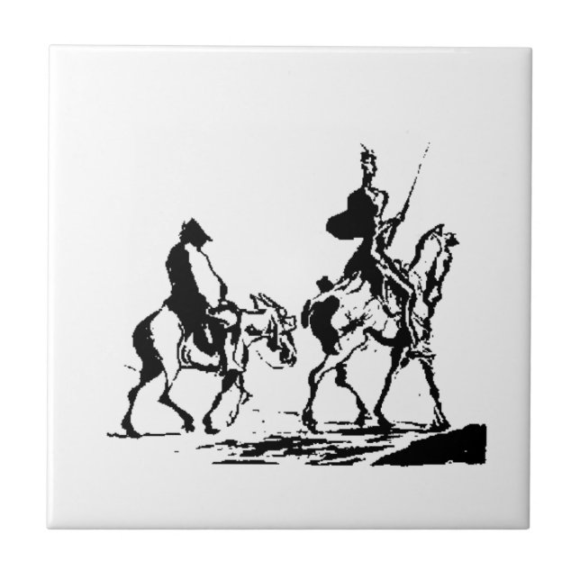 Carreau Art de Don don Quichotte et de Sancho Panza (Devant)