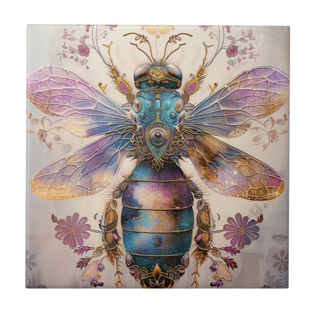 Carreau Art de fantasy Steampunk Coléoptère Bijou (2) (Devant)