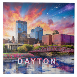 Carreau Art de la vue panoramique de Dayton