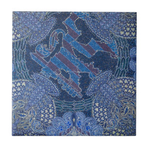 Carreau Art de mosaïque ornée bleue, Allemagne