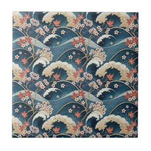 Carreau Art de motif floral de fleurs de cerisier japonais