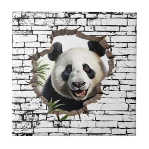 Carreau Art de mur de panda 3D – Safari réaliste