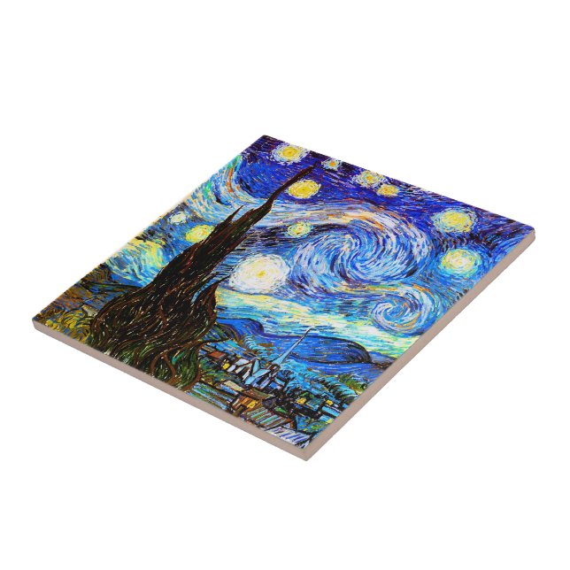 Carreau Art de nuit Van Gogh Starry (Côté)