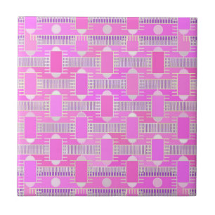 Carreau Art Déco chic industriel - rose, mauve