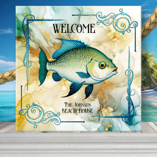 Carreau Art Déco Fish Ocean Beach House Carrelage céramiqu