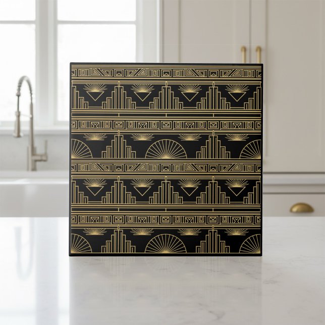 Carreau Art Deco Geometric Skyline Pat#9 ID1196 (Créateur téléchargé)