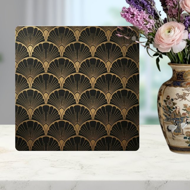 Carreau Art Déco Géométrique Or Noir (Créateur téléchargé)
