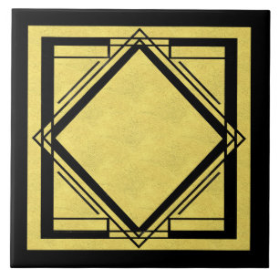 Carreau Art Déco Gold et Black Design 2
