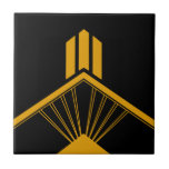 Carreau Art Déco Gold Mustard Bordure géométrique Noir<br><div class="desc">Style art déco crêpe doré détails géométriques ornement bordure carreaux céramique décorative sur un arrière - plan noir. Veuillez noter que l'or est une couleur plate jaune moutarde et n'est pas une couleur d'or réelle. Design original et unique,  parfait pour un intérieur moderne ou art déco vintage.</div>