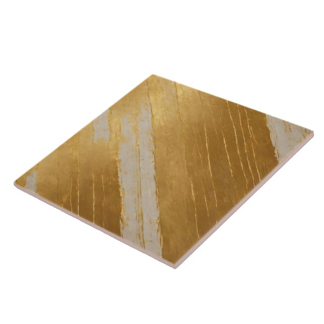 Carreau Art Déco Gold White Vintage Collection populaire (Côté)