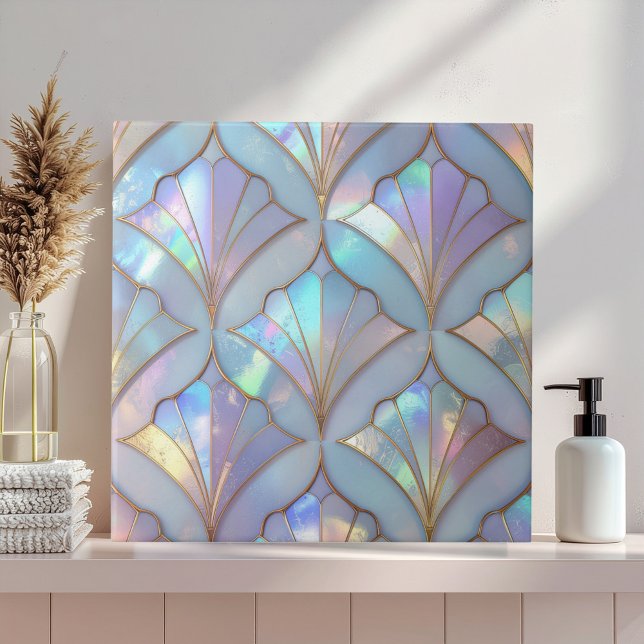 Carreau Art Déco iridescent vitrail ID1177 (Créateur téléchargé)