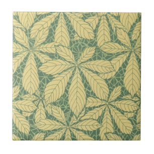 Carreau art déco nature feuilles feuillage motif art