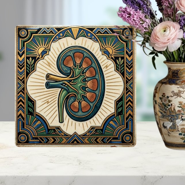Carreau Art Déco Rein Anatomique Néphrologie (Créateur téléchargé)