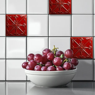 Carreau Art Déco rouge