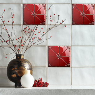 Carreau Art déco rouge
