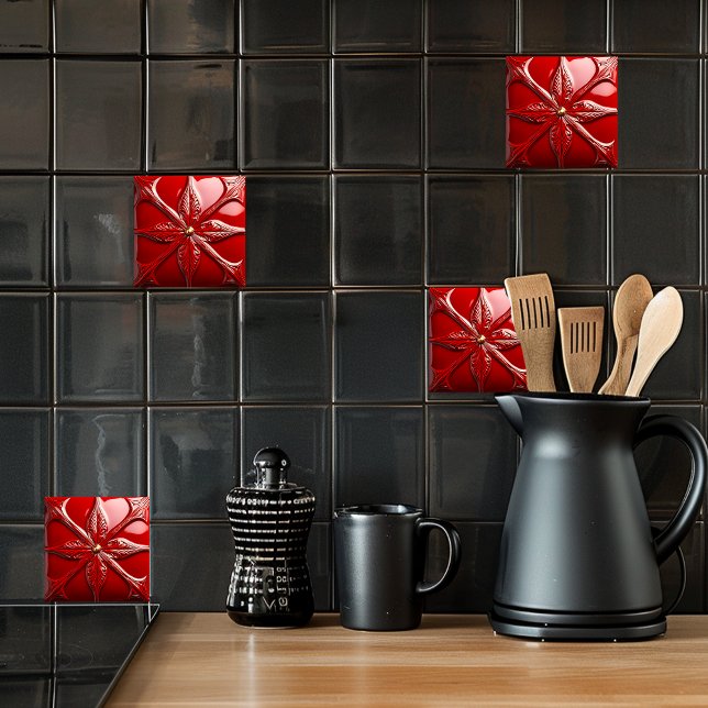 Carreau Art déco rouge (Créateur téléchargé)