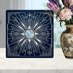 Carreau Art Déco Soleil Éclaté Nautique Céramique Navy Arg