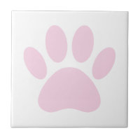 Art d'empreinte de patte de chien rose clair et bl