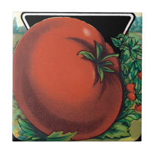 Carreau Art d'étiquette de paquet de graines vintage, Toma