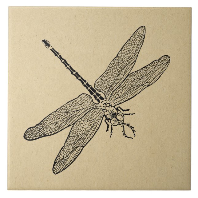 Carreau Art Dragonfly vintage (Devant)