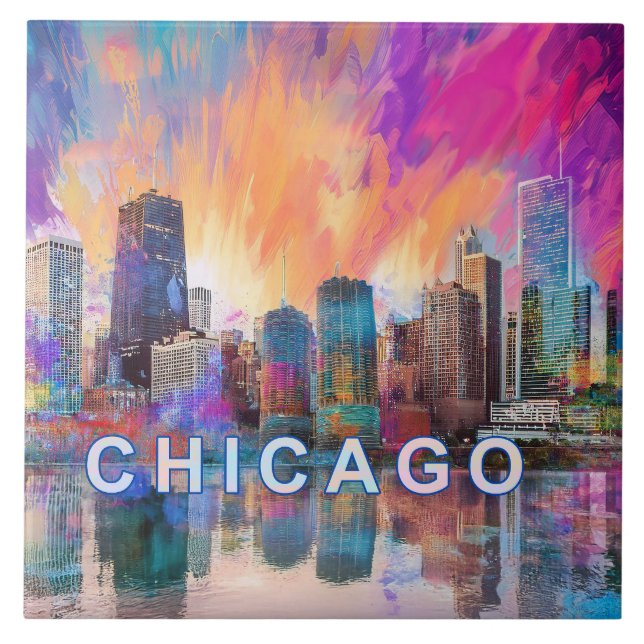 Carreau Art du ciel de Chicago  (Devant)