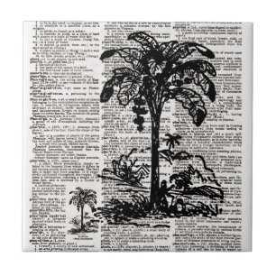 Carreau Art du dictionnaire Palm Tree