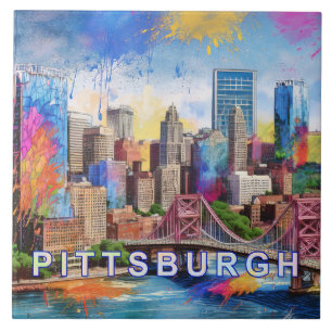 Carreau Art du paysage urbain de Pittsburgh