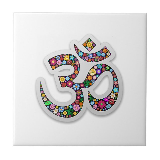 Carreau Art du symbole floral Namaste (Devant)
