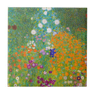 Carreau Art floral de cottage vintage de Gustav Klimt