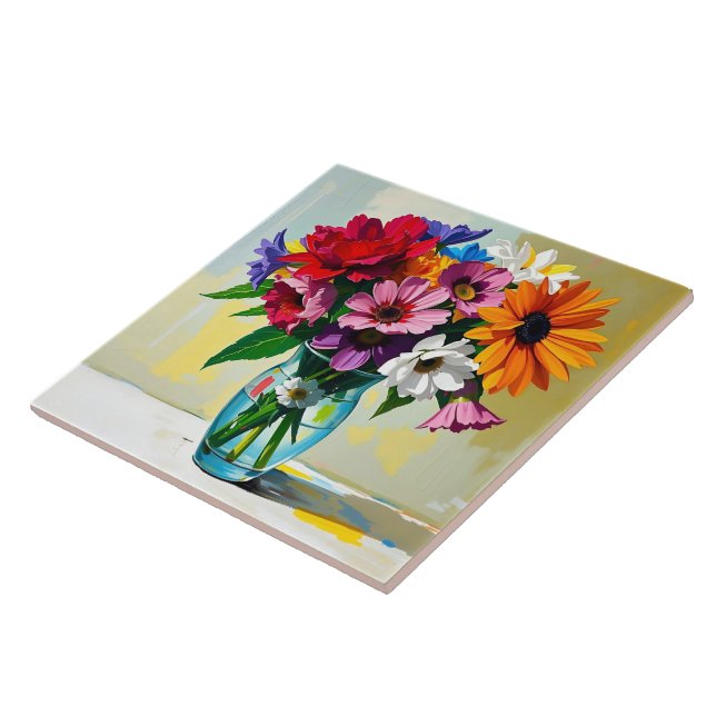 Carreau Art floral Impasto (Côté)