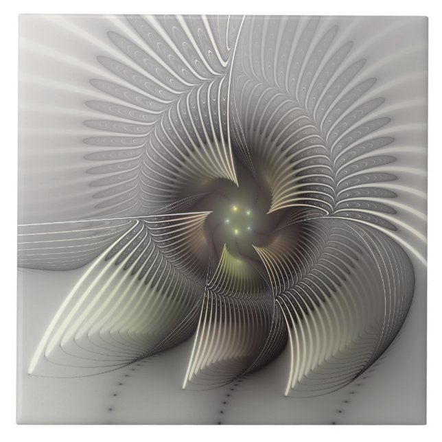 Carreau Art fractal Abstrait moderne en 3D (Devant)