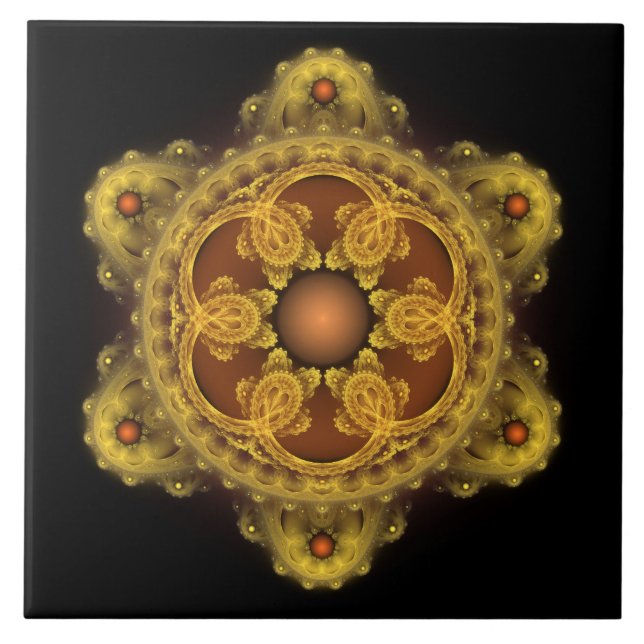 Carreau art fractal mandala de fée (Devant)