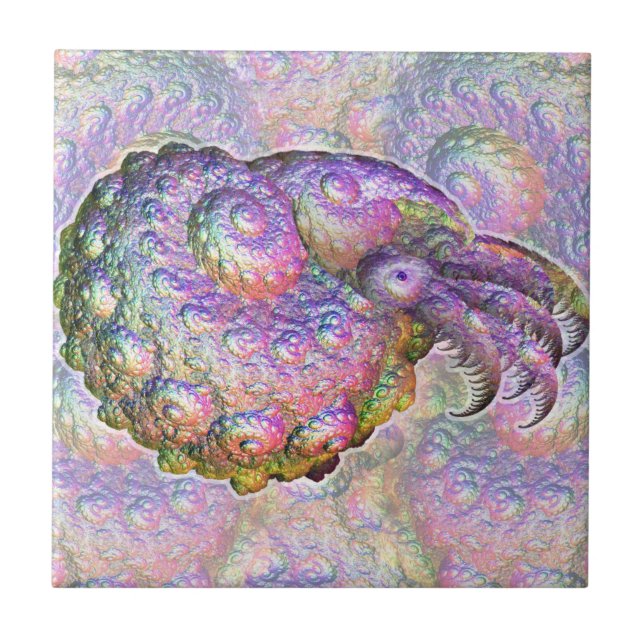 Carreau Art iridescent lumineux de composé de Nautilus de (Devant)