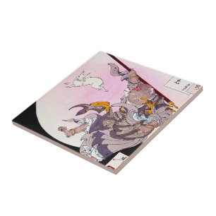 Carreau Art japonais oriental frais de Dieu de singe