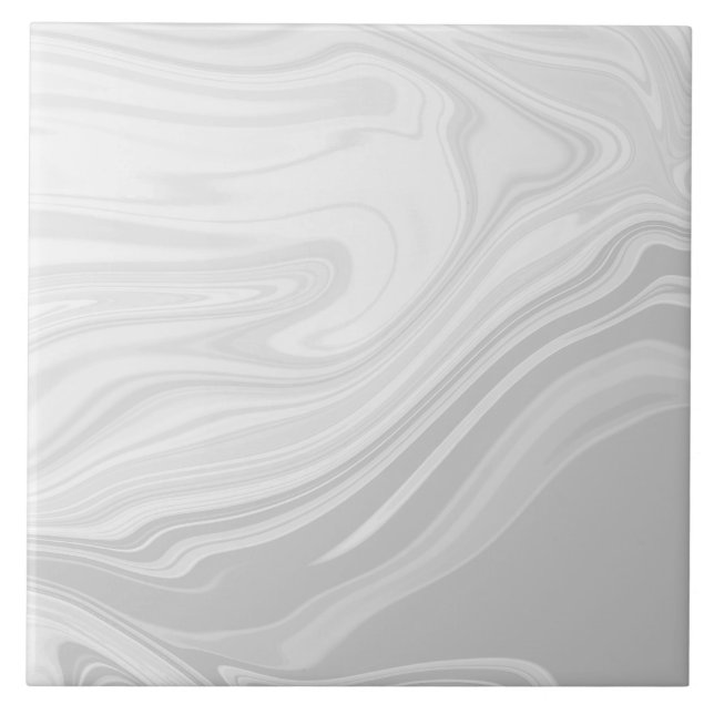 Carreau Art liquide marbré gris blanc moderne (Devant)