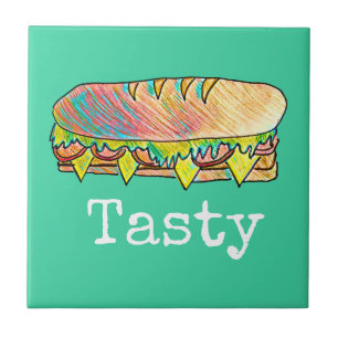 Carreau Art mignon de nourriture de sous sandwich