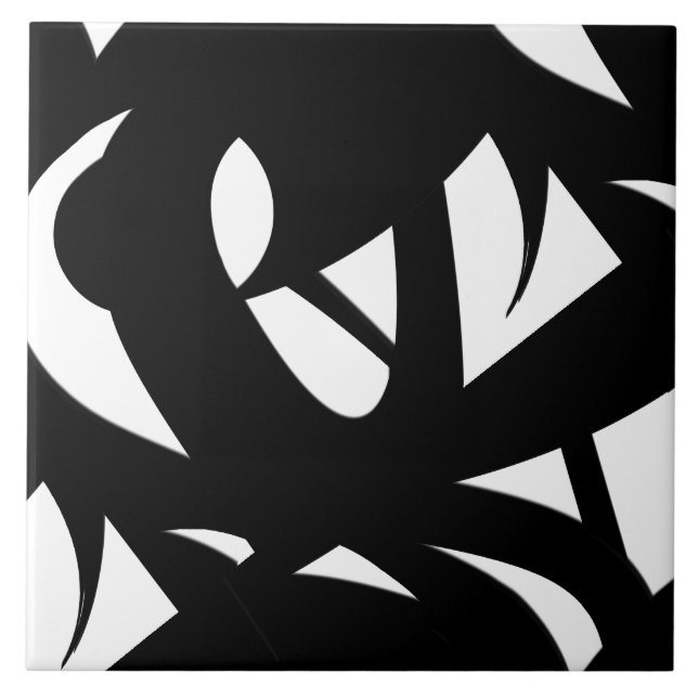 Carreau Art Moderne Impressionnant  Noir et Blanc (Devant)