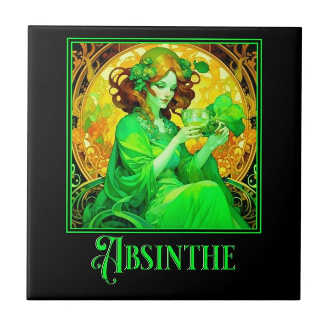 Carreau Art Nouveau Absinthe (Devant)