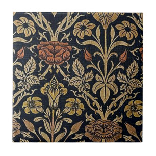 Carreau Art nouveau, Belle motif d'époque, vintage, chic, 