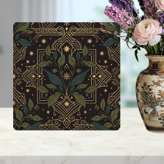 Carreau Art Nouveau Berry Botanical Floral Dark Ceramic Ti