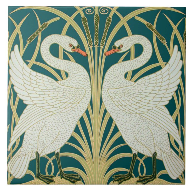 Carreau Art nouveau ceramic tile (Devant)