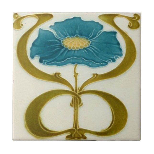 Carreau Art nouveau ceramic tile (Devant)