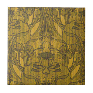 Carreau Art Nouveau floral décoratif vintage
