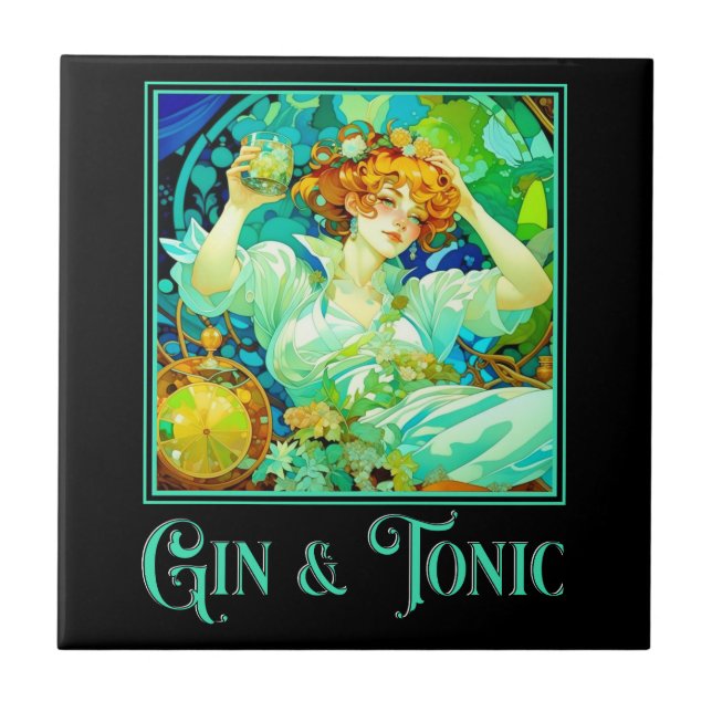 Carreau Art Nouveau Gin & Tonique (Devant)